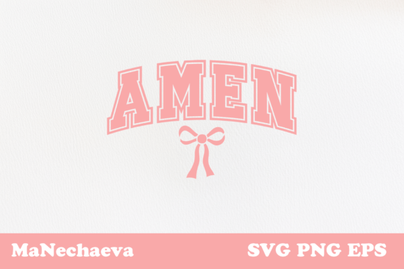 Amen Retro Easter SVG Design: A Faith-Filled Embroidery Asset