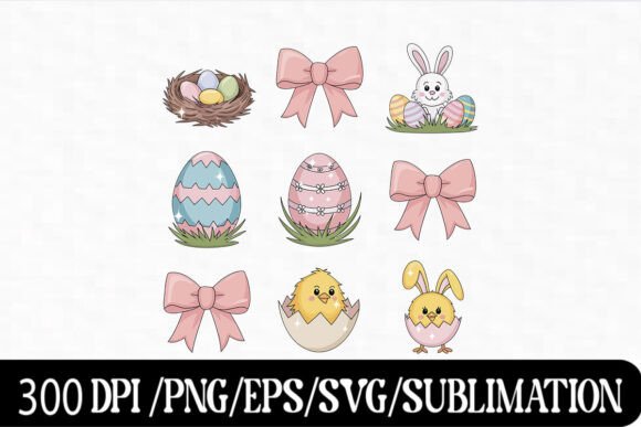 Cute Easter Clipart with Bunny Eggs Review