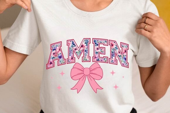 Floral Amen Coquette Bow Easter Svg Png Review