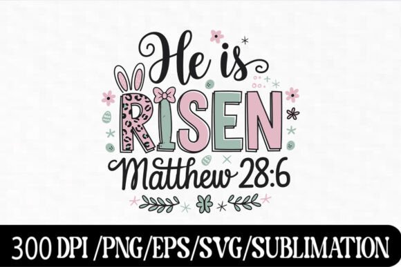 He Is Risen - Easter Bible Verse Typography Review