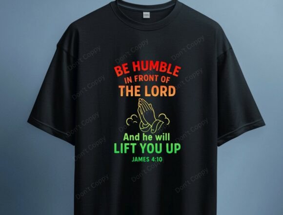 James 4 10 SVG, Be Humble Bible Verse Review