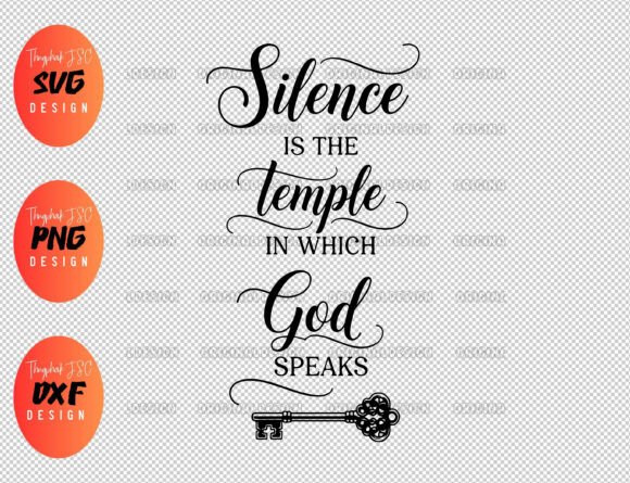 Silence is the Temple SVG: A Thoughtful Embroidery Design for Faithful Projects