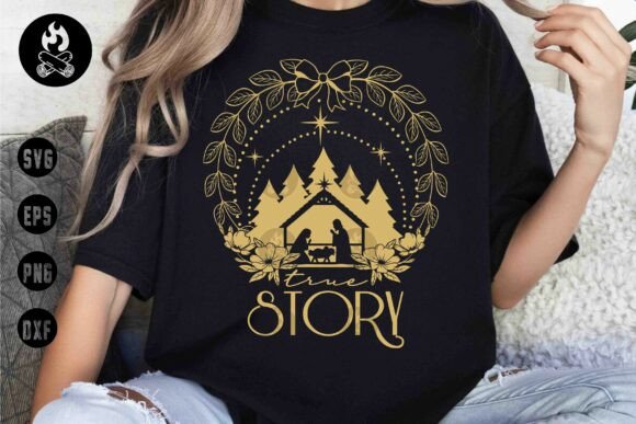 True Story Nativity SVG PNG Review for Real Embroidery Projects